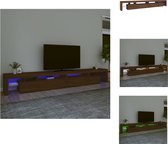 vidaXL tv-meubel - middelgroot/zijkant - bruineiken - 290 x 36.5 x 40 cm - met RGB LED - Kast