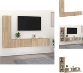 vidaXL Tv-meubel set Sonoma eiken - 2x 80x30x30cm - 2x 30.5x30x60cm - Kast