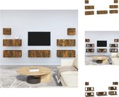 vidaXL TV-meubelset Gerookt eiken - 80x30x30cm - 100x30x30cm - 30.5x30x30cm - Kast