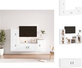 vidaXL Televisiekastenset - Klassiek - TV-Meubel - 100 x 34.5 x 40 cm - Wit - Kast