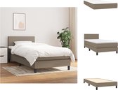 vidaXL Boxspringbed - Comfort - Bed - 203 x 100 x 78/88 cm - Taupe - Pocketvering - Bed