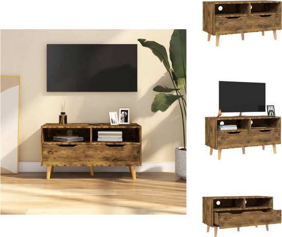 LAPOOH TV-kast 130x40x40 cm massief acaciahout, tv-standaard