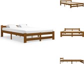 vidaXL Bedframe - Grenenhout - 120 x 200 cm - Honingbruin - Bed
