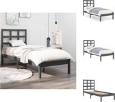 vidaXL Bedframe Grenenhouten - Beddengoed - 205.5 x 95.5 x 31 cm - Comfortabel - Bed