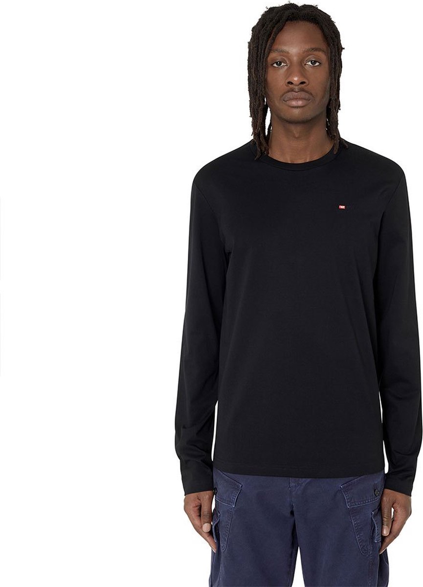 Diesel Diegor Microdiv T-shirt Met Lange Mouwen Man Zwart