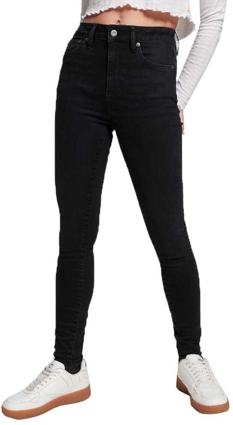 Superdry Jeans Skinny Taille Haute Vintage Zwart 26 / 30 Femme