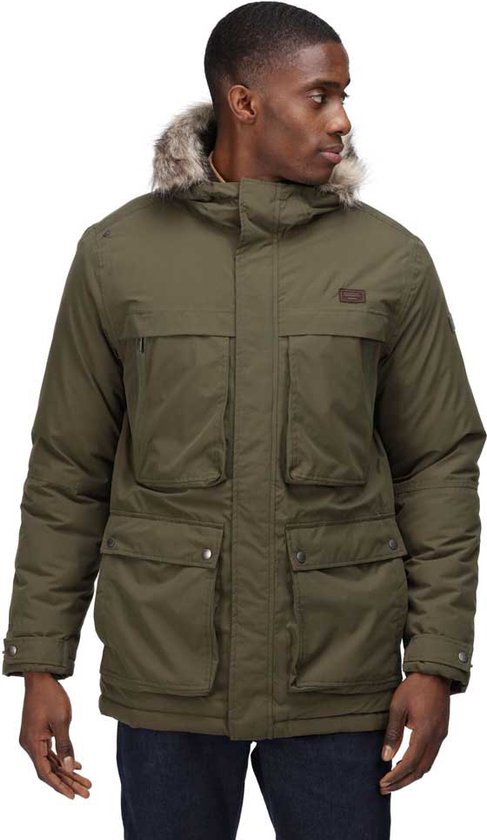 De Regatta Volter Parka Wandeljas - Heren - Verwarmd - Waterdicht - Khaki Green