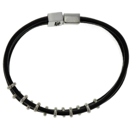 Tennisarmband van sterling zilver met rode zirkonia - B18488R