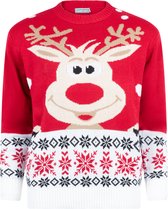 Foute Kersttrui Dames & Heren - Christmas Sweater "Rudolf" - Mannen & Vrouwen Maat XXXXL - Kerstcadeau