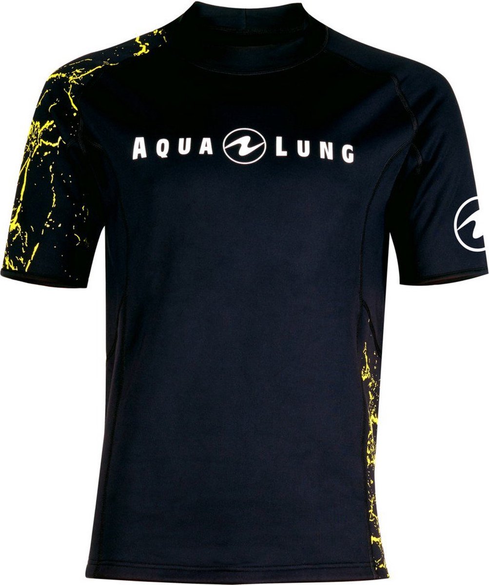 Aqualung Top Ceramiqskin Korte Mouw Rash Guard Zwart S Man