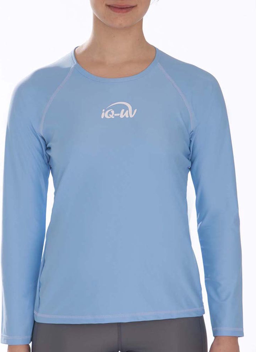 Iq-uv Uv Aqua Rash Guard Met Lange Mouwen Blauw XL Vrouw