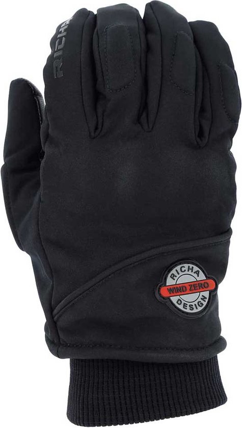 Harssidanzar Motorhandschoenen voor heren, winter echt leer volledige vinger touchscreen thermisch gevoerd met waterdichte Thinsulate rijhandschoenen KM048, zwart, maat L