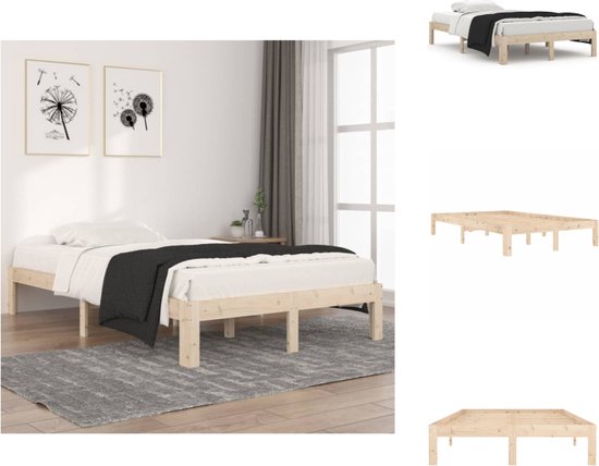 vidaXL Houten Bedframe - Moderne Slaapkamer - 120 x 200 cm - Hoogwaardig Materiaal - Bed