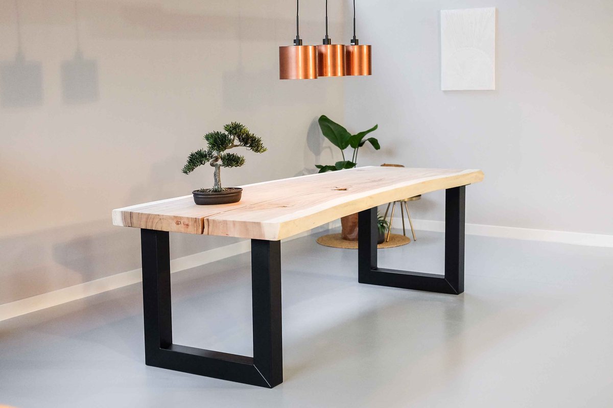 Boomstamtafel Suar Hout | Eettafel 240cm | 6 personen