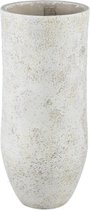 PTMD Bloempot Dorin - 22x22x50 cm - Cement - Wit