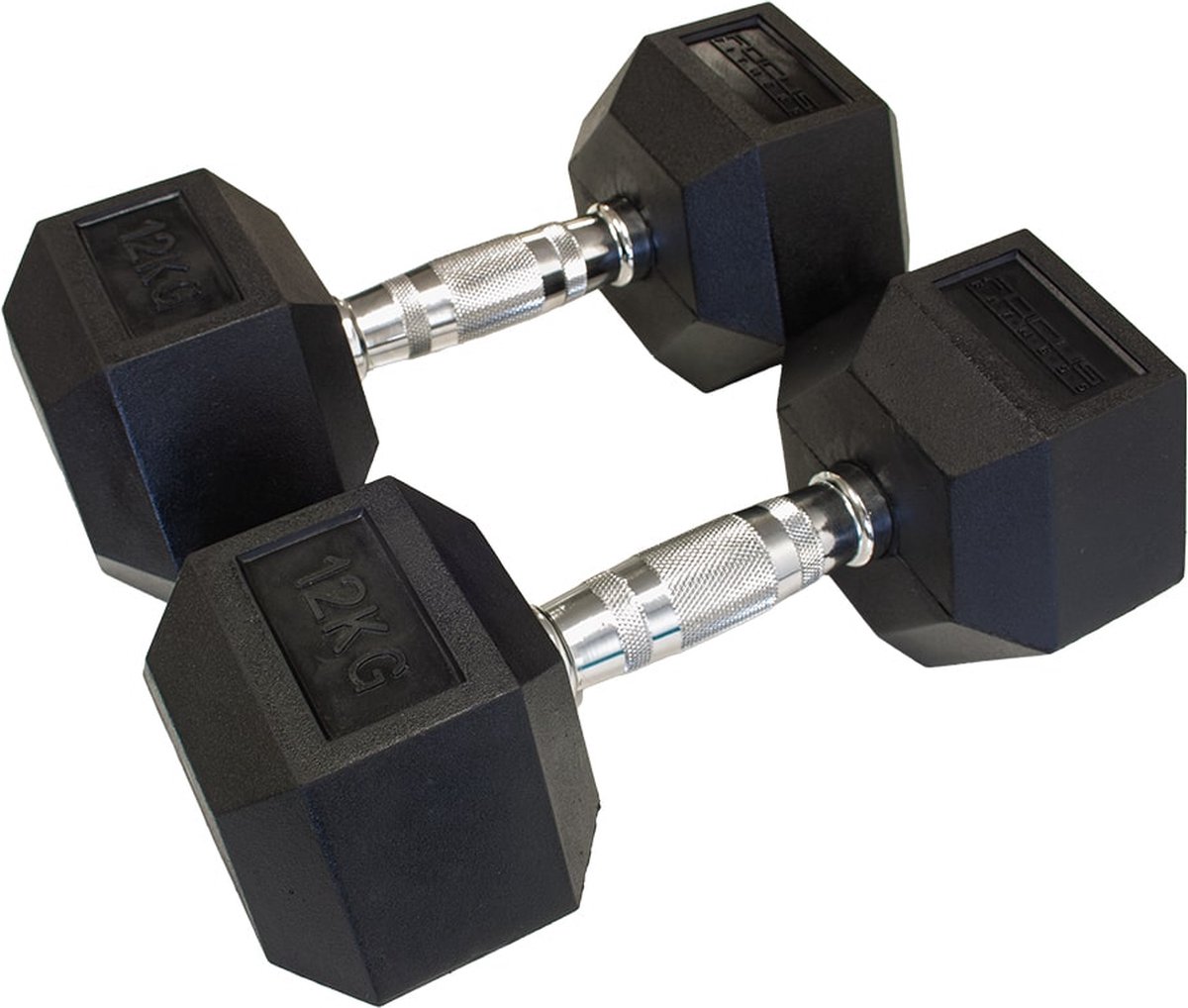Hexa Dumbbells Focus Fitness - 2x 12 kg