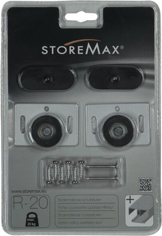 Store Max R20 Prijzen StoreMax Basic Schuifdeur Wielset - Rollend R-20 voor 1 deur - Max. 20 ...