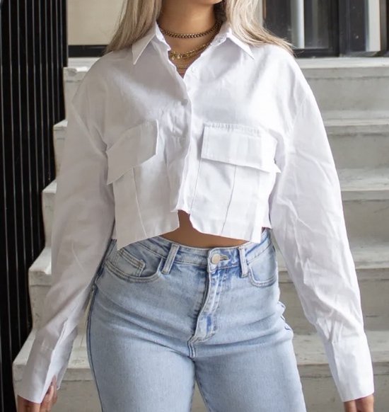 Witte Blouse Cropped M