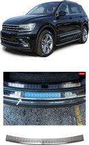 Volkswagen Tiguan II 2016 t/m 2023 Achterbumper Bescherming Lijst Chrome RVS Bumper Beschermer