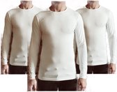 Dice mannen Longsleeve Shirts 3-stuks wit maat XXL