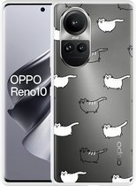 Cazy Hoesje geschikt voor Oppo Reno10 Pro 5G Love my Cat