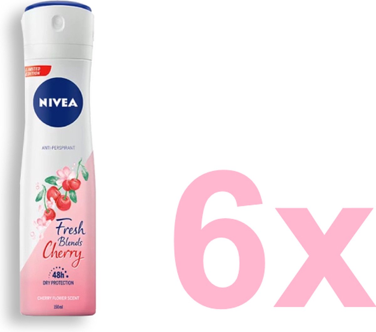 Nivea Deo Spray - Fresh Cherry - Voordeelverpakking 6 x 150 ML - NIVEA