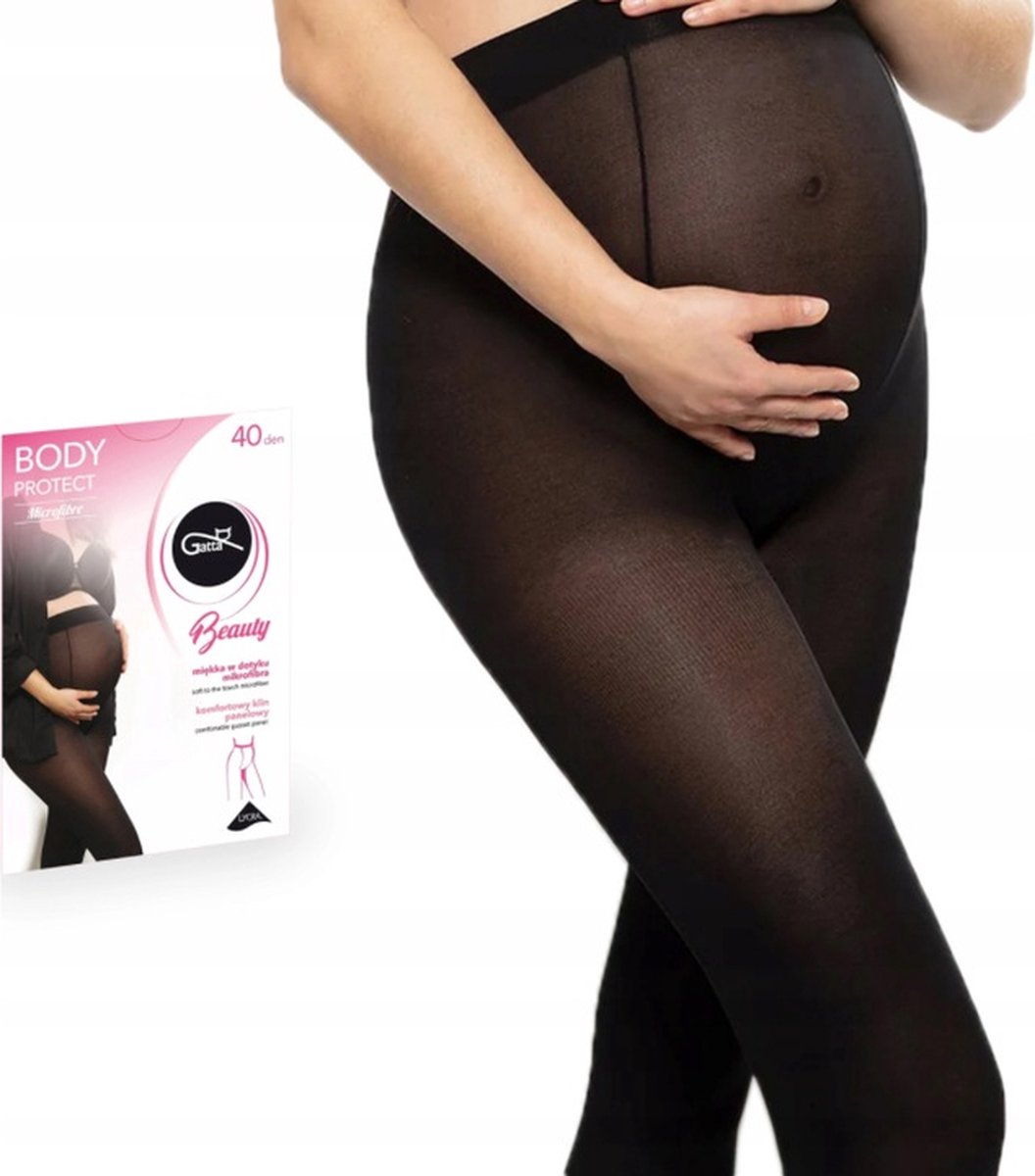 GATTA - Zwangerschapspanty - 40 DEN - Maat S - Microvezel - Zwart - Dames Panty - Zwanger - Panty Zwangerschap - ( 1 stuks )