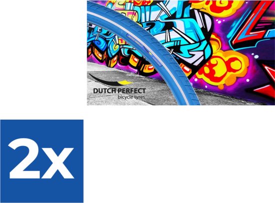 Dutch Perfect Tire 28 X 1 1/2 (40-635) Blauw - Pack économique 2 pièces