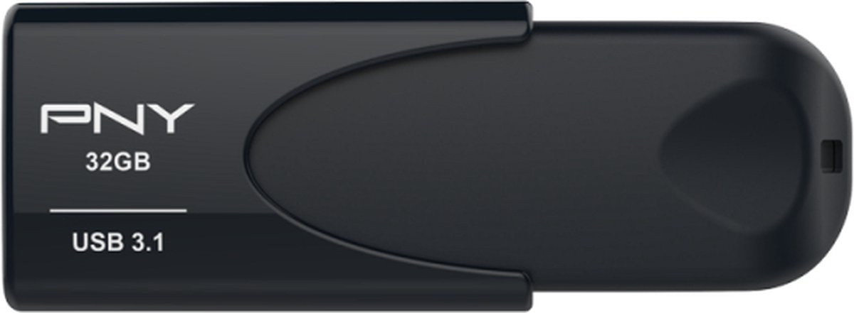 PNY Attache 4 USB flash drive 32 GB USB Type-A 3.2 Gen 1 (3.1 Gen 1) Zwart - Externe harde schijf - 32 GB - Zwart