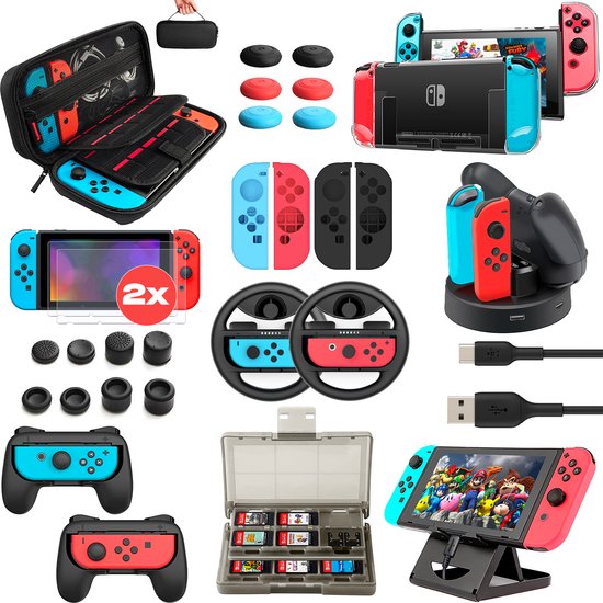 Kit d'accessoires pour Nintendo Switch, Volant, station de charge