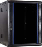 DSIT 15U wandkast / serverbehuizing (kantelbaar) met glazen deur 600x600x770mm (BxDxH) - 19 inch