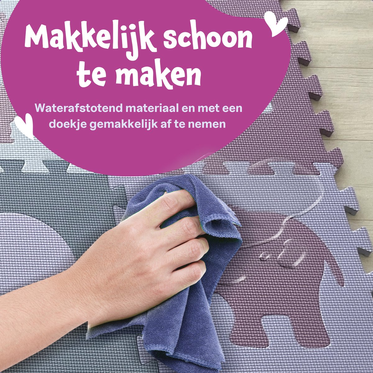 Bellettini® Speelmat voor Baby - Speelgoed 1 jaar - 36 Delige Puzzelmat - Kruipmat - Foam Tegels — afbeelding 6