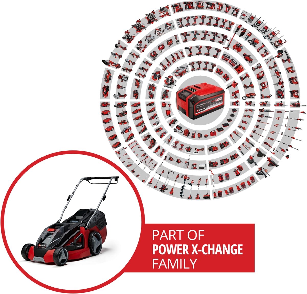 Einhell Cordless Lawn Mower GE-CM 43 Li M Kit - Power X-Change