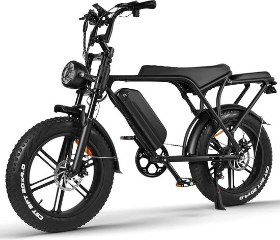 Kick&Move - V8 - Fatbike – E-Fatbike – Elektrische Fiets – Elektrische Fatbike – Fatbike Electrisch – 250W Vermogen – Shimano 7 Versnellingen – Zwart
