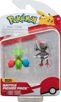 Pack de figurines de combat Pokémon Roselia et Pawniard