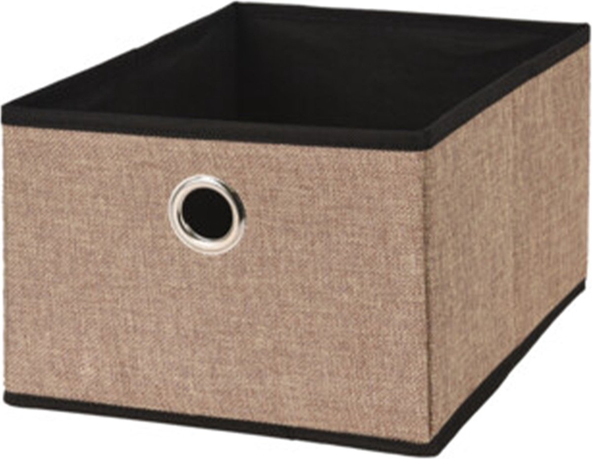 Storage Solutions Opbergmand/kastmand - 15 liter - bruin - 32 x 25 x 18 cm - Vakkenkast manden