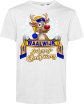 T-shirt kind Waalwijk | Foute Kersttrui Dames Heren | Kerstcadeau | RKC Waalwijk supporter | Wit | maat 128