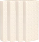 Gerimport Waterverdamper - 4x - wit - keramiek - 400 ml - radiatorbak luchtbevochtiger - 7,4 x 18,6 cm