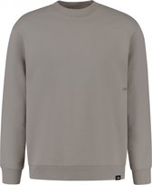 Purewhite - Heren Loose Fit Sweaters Crewneck LS - Taupe - Maat XS