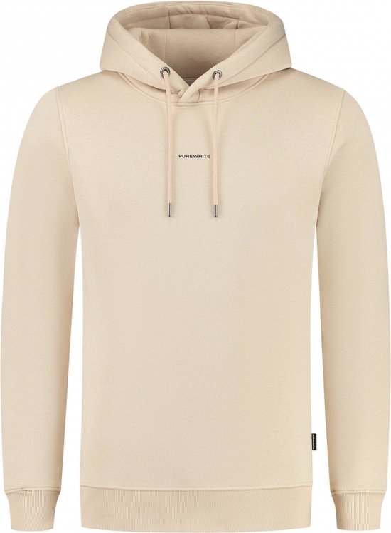 Purewhite - Heren Regular fit Sweaters Hoodie LS - Sand - Maat L