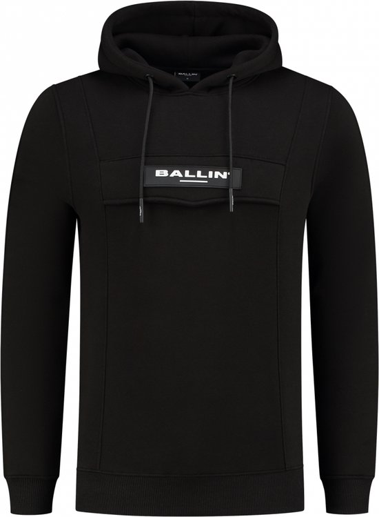 Ballin Amsterdam - Heren Slim fit Sweaters Hoodie LS - Black - Maat L