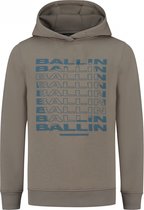 Ballin Amsterdam - Jongens Slim fit Sweaters Hoodie LS - Taupe - Maat 6