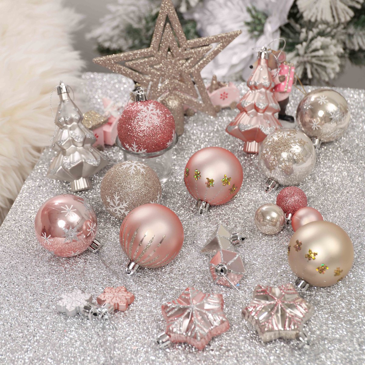 PRACHTIGE KERST® - Kerstballen - 70 Delige Set - Kerstversiering - Kerstboomdecoratie - Kerstornamenten – foto 5