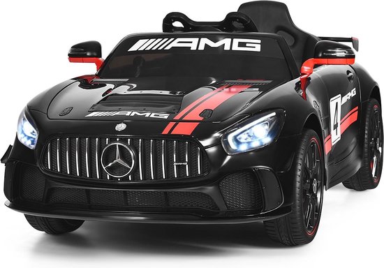 COSTWAY 12V Audi Kinderauto mit 2,4G-Fernbedienung, 3 Gang Elektroauto 2 ,5-5km/h mit MP3, Hupe, Musik und LED-Leuchten, Kinderfahrzeug für Kinder von 3-8 Jahren (Rot