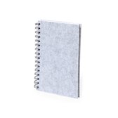 Notitieboek A5 RPET vilt grijs - Schrijfblok - Notitieblok - Duurzaam - 100 Vellen