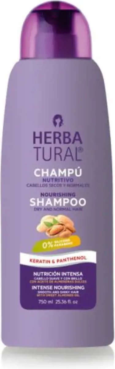 Voedende Shampoo Herbatural Panthenol Keratine (750 ml)