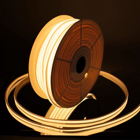 COB LED Strip - NEON | 12mm | complete set | 30 meter | IP65 | 220V | 10 Watt P/M - 3000K - Warm wit (830)