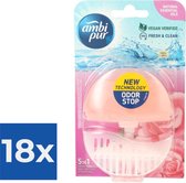 Ambi Pur Toiletblok Starterkit 5in1 Wild Rose & Pink Grapefruit - Voordeelverpakking 18 stuks