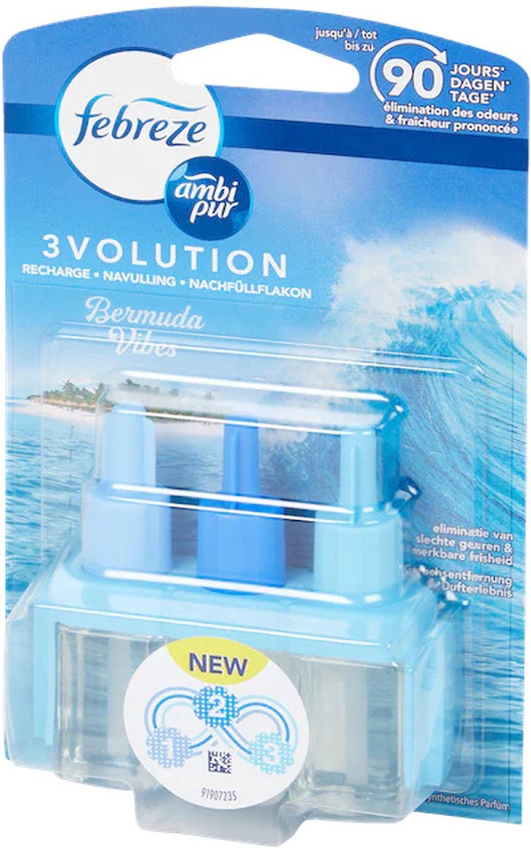 Ambi Pur Luchtverfrisser navulling 3Volution Bermuda Vibes 1x stuks - Voordeelverpakking 24 stuks
