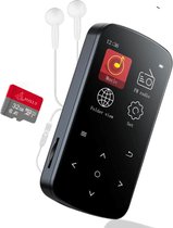FOXLY® HiFi MP3/MP4 Speler Bluetooth Incl. oordopjes en 32GB SD Kaart - FM Radio - Voice Recorder - Dictafoon - met Clip